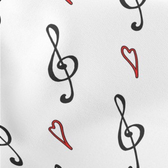 Musical Note Symbol And Love H Stretch Ponte