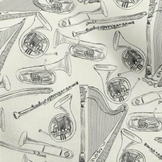 Orchestral Instruments Sketch Micro Fleece