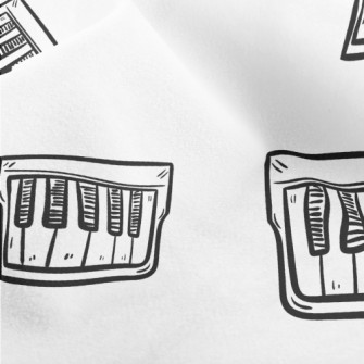 Beautiful Hand-painted Piano K Micro Fleece