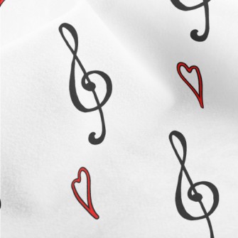 Musical Note Symbol And Love H Micro Fleece