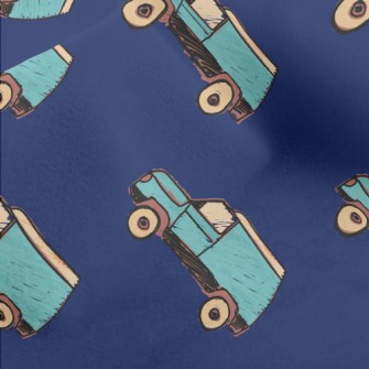 Blue Hand Painted Suv Micro Fleece