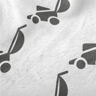 Lawn Mower Silhouette Minky