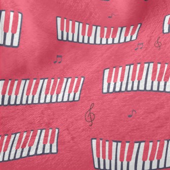 Pink Graffiti Piano Minky