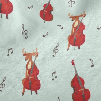 Elk Playing Double Bass Minky