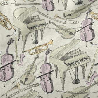 Hand Drawn Orchestral Illustra Minky