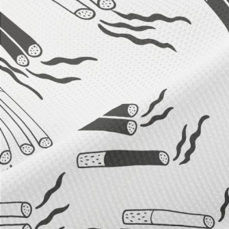 Hand Drawn Black And White Cig Piqué