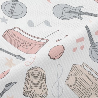 Colorful Sound And Musical Ins Piqué