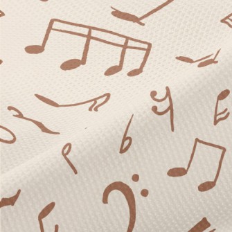 Brown Musical Note Graffiti Piqué