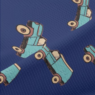Blue Hand Painted Suv Piqué