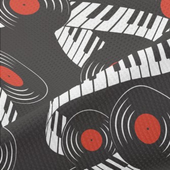 Piano Keys And Vinyl Records Piqué