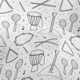 Simple Hand Drawn Line Musical Lightweight Performance Linen