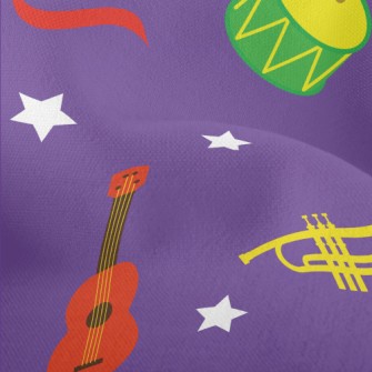 Colorful Cartoon Musical Instr Lightweight Performance Linen