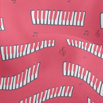 Pink Graffiti Piano Lightweight Performance Linen