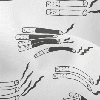 Hand Drawn Black And White Cig Lightweight Performance Linen