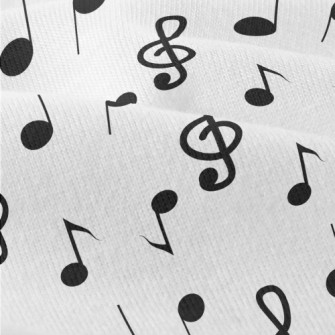 Hand Drawn Black Musical Notes Modern Jersey