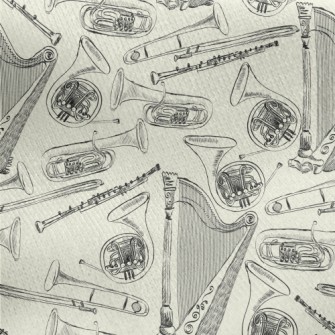 Orchestral Instruments Sketch Jersey Backed Fleece