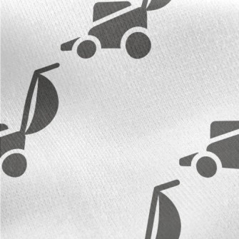 Lawn Mower Silhouette Jersey Backed Fleece