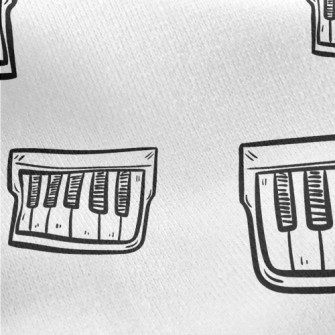 Beautiful Hand-painted Piano K Jersey Backed Fleece