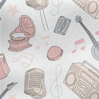 Colorful Sound And Musical Ins Jersey Backed Fleece