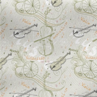 Beautiful Violin Illustration Jersey Backed Fleece