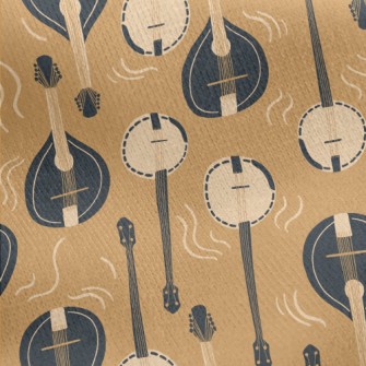 Domra Musical Instrument Patte Jersey Backed Fleece