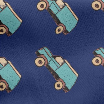 Blue Hand Painted Suv Jersey Backed Fleece
