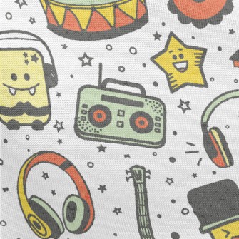 American Cartoon Music Graffit Pongee