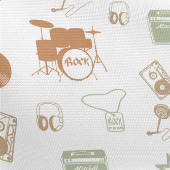 Rock And Roll Colored Silhouet Pongee