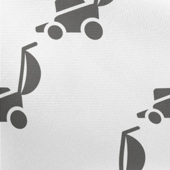 Lawn Mower Silhouette Pongee