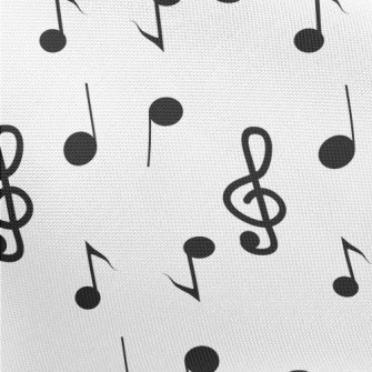 Hand Drawn Black Musical Notes Pongee