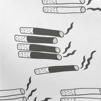 Hand Drawn Black And White Cig Pongee