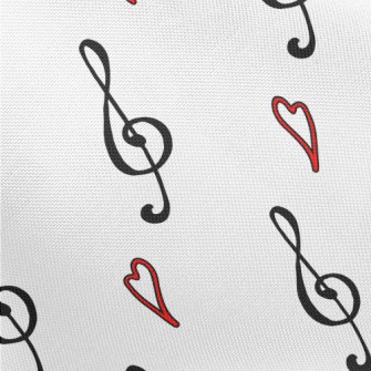 Musical Note Symbol And Love H Pongee
