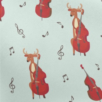 Elk Playing Double Bass Pongee