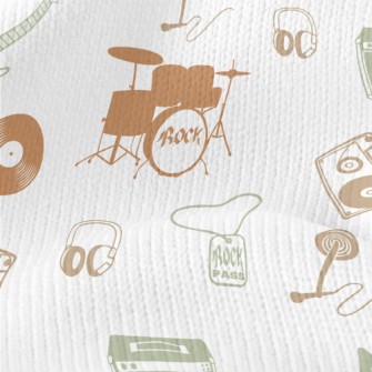Rock And Roll Colored Silhouet Stretch Jersey