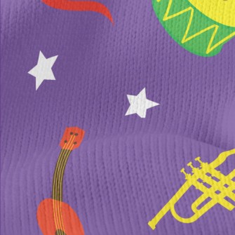 Colorful Cartoon Musical Instr Stretch Jersey