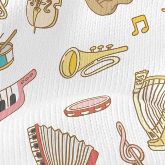 Cute Musical Instrument Doodle Stretch Jersey