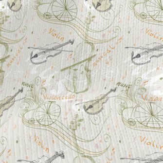 Beautiful Violin Illustration Stretch Jersey