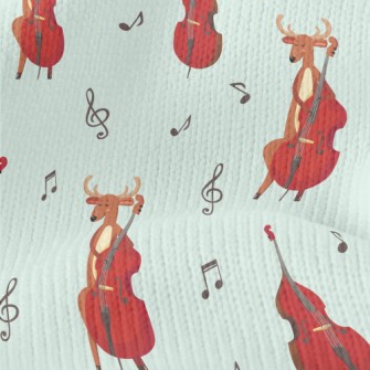 Elk Playing Double Bass Stretch Jersey
