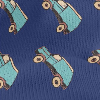 Blue Hand Painted Suv Stretch Jersey