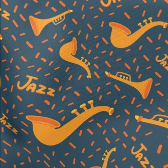 Jazz Saxophone Lightweight Cotton Poplin