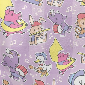 Animal Music Parade Lightweight Cotton Poplin