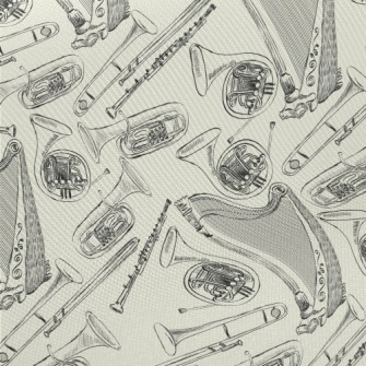 Orchestral Instruments Sketch Midweight Cotton Poplin