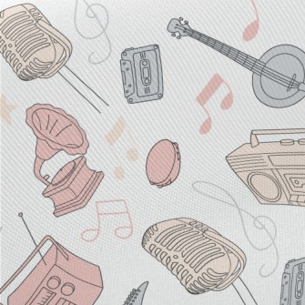 Colorful Sound And Musical Ins Midweight Cotton Poplin