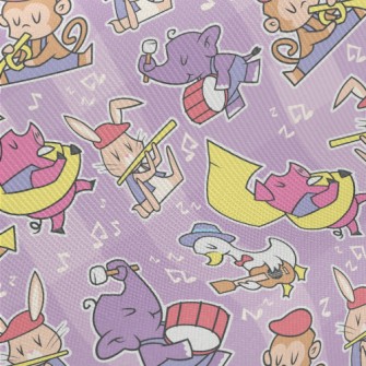 Animal Music Parade Midweight Cotton Poplin
