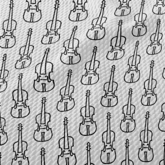 Simple Violin Pattern Birdseye Piqué