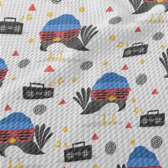 Cute Hip-hop Bird Birdseye Piqué