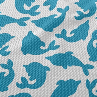 Blue Dolphin Silhouette Birdseye Piqué