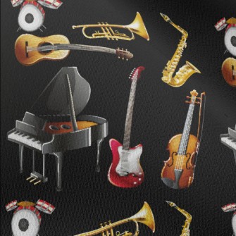 Common Musical Instrument Patt Chiffon