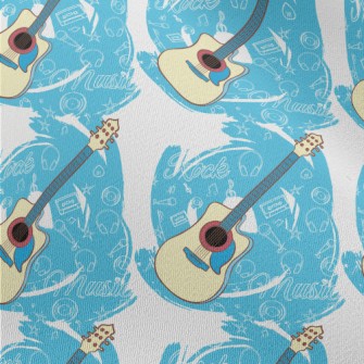 Blue Electric Guitar Chiffon