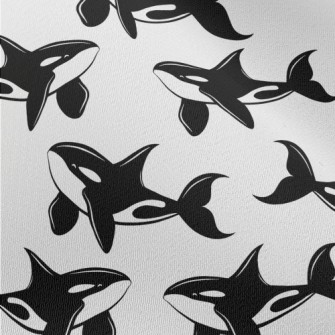 Cute Killer Whale Pattern Chiffon